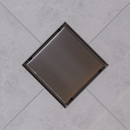 ALFI BRAND 5" x 5" Modern Square Polished SS Shower Drain W/ Solid Cover ABSD55B-PSS